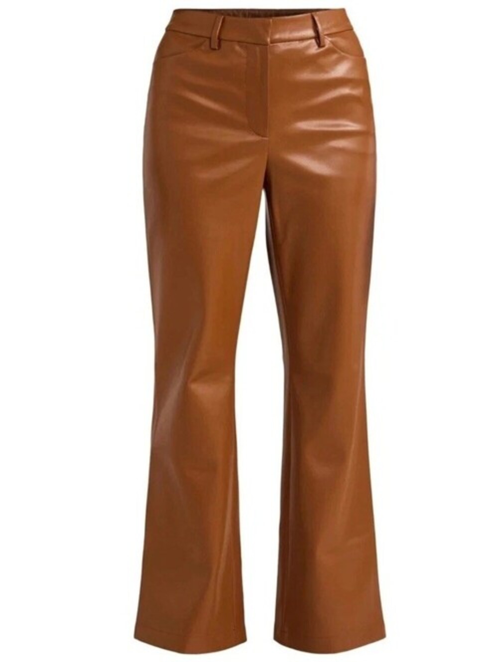 Scoop Faux Leather Pants Womens 6 Brown Sorrel Horse High Waist Bootcut Trouser